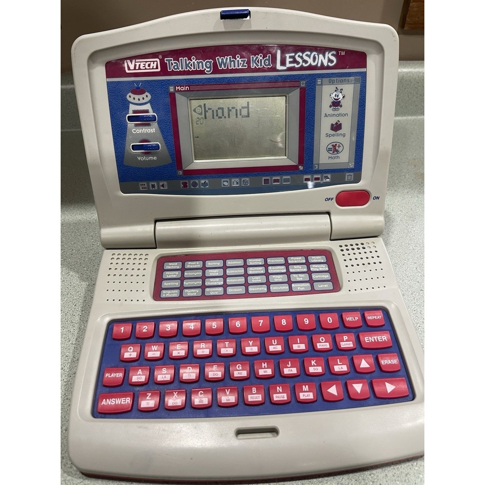 Vintage VTech Talking Whiz Kids Lessons Laptop Learning System Tested Works